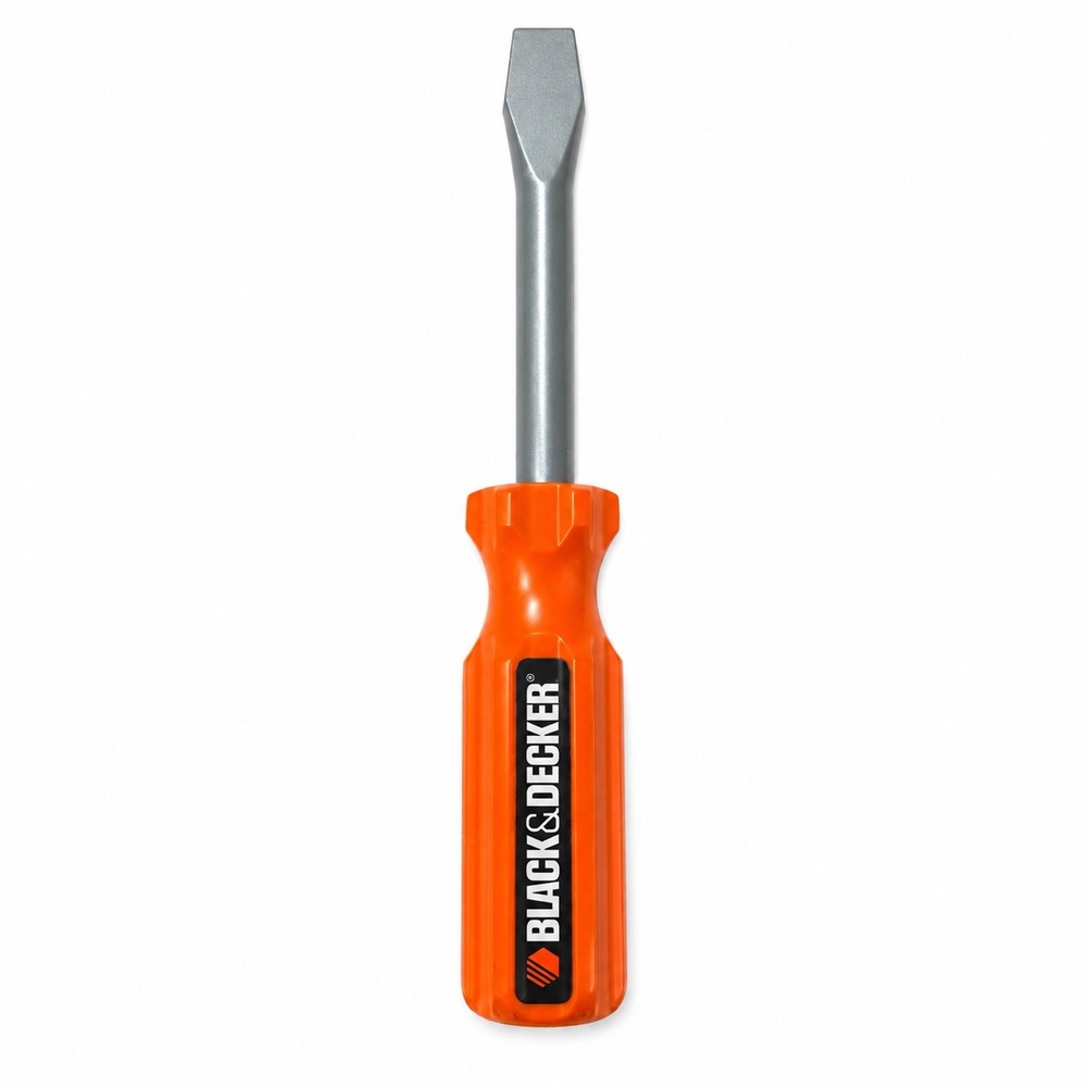 Black & Decker Toy Flathead Screwdriver Orange Silver Kids Pretend Play Tool